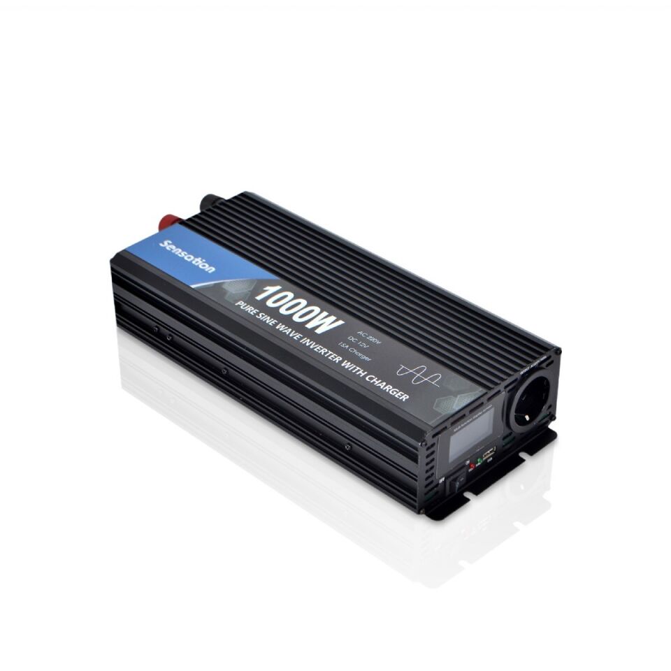 SENSATION 1000WWATT 1KWTAM SİNÜS ŞARJLI ( 15A)İNVERTÖR EKRANLI 12V / 220V ÇEVİRİCİ İNVERTER