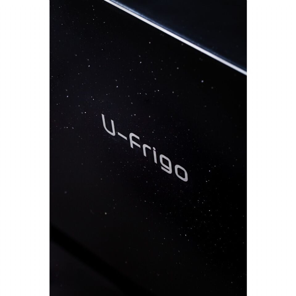 U-Frigo 68 LT Limited Edition 12/24V Kompresörlü Buzdolabı Temperli Kapak SİYAH