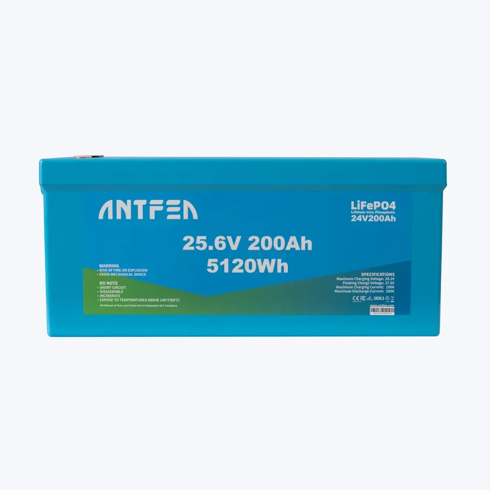 ANTFEA 25.6V 200Ah ABS Lityum Akü Akıllı Ekran Bluetooth LiFePo4