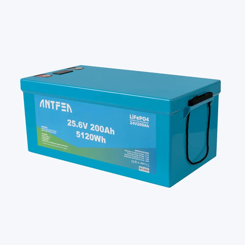ANTFEA 25.6V 200Ah ABS Lityum Akü Akıllı Ekran Bluetooth LiFePo4