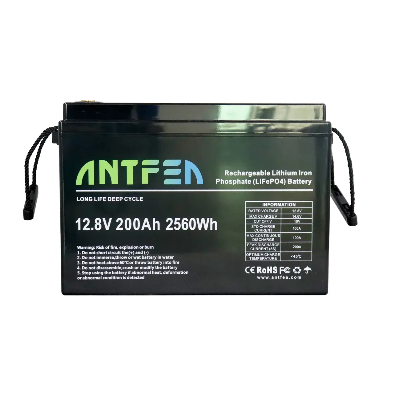 ANTFEA 12.8V 200Ah ABS Lityum Akü LiFePo4
