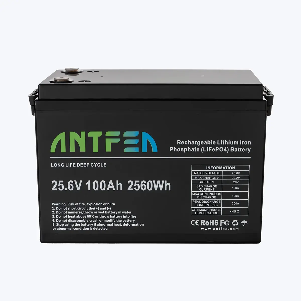 ANTFEA 25.6V 100Ah ABS Lityum Akü LiFePo4